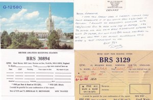 Norwich Norfolk Bacton 4x Amateur Radio QSL Postcard Style Card s