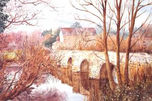 BR90751 staverton bridge helen stamp postcard painting totnes devon  uk