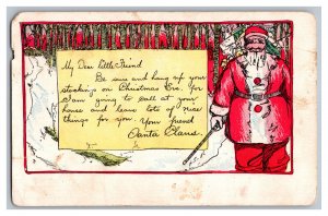 Postcard Note From Santa Claus My Dear Little Friend Stockings