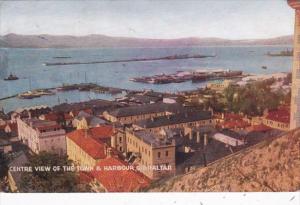 Gibraltar Centre View Of The Town & Harbour