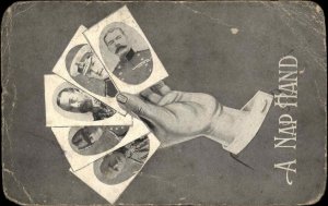 Propaganda WWI British  King George Kitchener et al c1915 NAP HAND Postcard