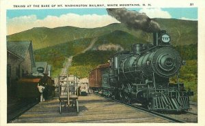 Mt Washington Railway White Mountains New Hampshire 1920s Trains Postcard 9279