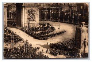 RPPC 1919 WWI Victory Parade Arc De Triomphe Paris France Postcard Y15