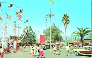 Fun Zone LA County Fair Pomona Ferris Wheel Rides California Postcard