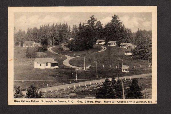 PQ Cape Callway Cabins St Joseph de Beauce Quebec Carte Postale Postcard