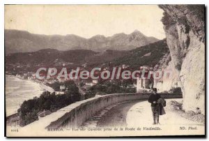 Old Postcard Menton Garavan View Taken From The Road Ventimiglia