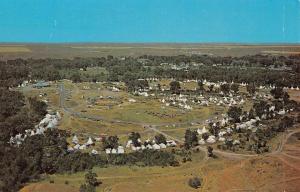 Crow Agency Montana Birdseye View Of City Vintage Postcard K78179