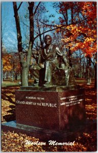 VINTAGE POSTCARD MEMORIAL TO THE GRAND ARMY OF THE REPUBLIC ALBERT WOOLSON