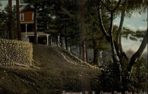 Somersworth NH Central Park Path to Lake c1910 Old Postcard