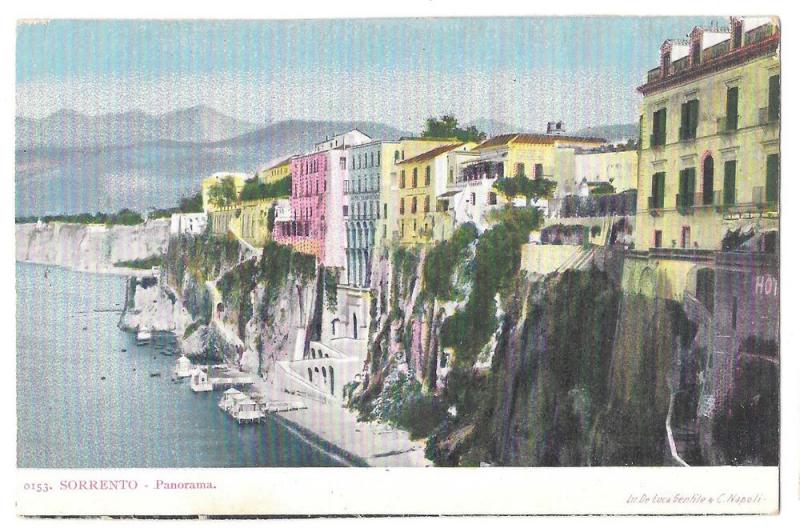 Sorrento Italy Campania Panorama Vtg De Luca Gentile Napoli 