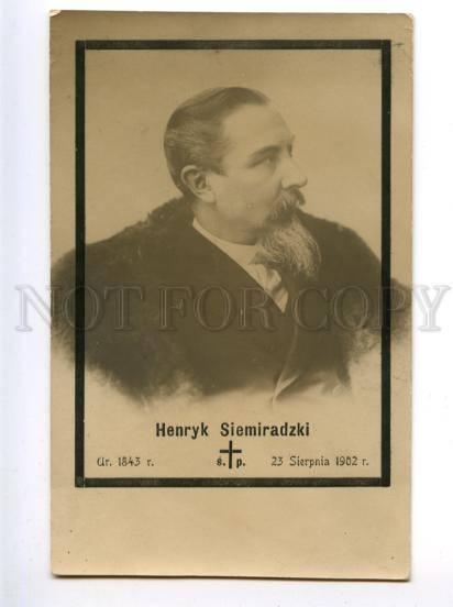 151404 SIEMIRADZKI Polish PAINTER in BLACK Vintage PHOTO PC 