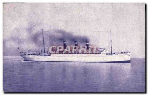 Postcard Old Ship Boat Fabre Line SS Patria