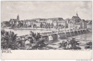 BASEL, Switzerland, 1900-1910's; Bridge