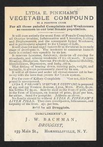 VICTORIAN TRADE CARDS (6) Lydia Pinkham's Vegetable Compound