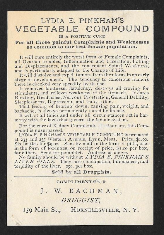 VICTORIAN TRADE CARDS (6) Lydia Pinkham's Vegetable Compound