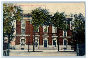 1909 The Post Office Lockport New York NY Marion OH Antique Postcard