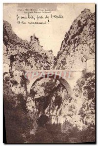 Old Postcard Menton Pont Saint-Louis Frontiere Italian Franco