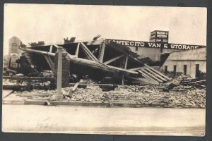 1925 RPPC* Santa Barbara Ca Earthquake Showing Montecito Storage Co Used