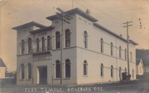 J85/ Roseburg Oregon RPPC Postcard c1910 Elks Temple Building  97