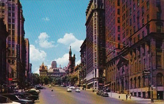 New York Albany Looking Up State Street Towards Capitol