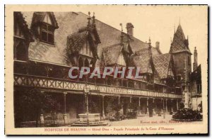 Old Postcard Beaune Hospices Hotel God Main Facade of the Court of Honor