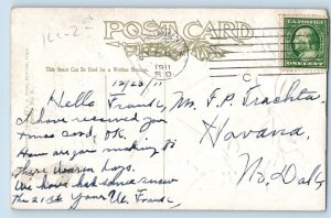 F A Moss Signed Postcard Christmas Holy Cross And Berries Embossed Aberdeen SD