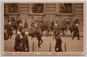 Belgium Advent Of King Leopold III 1934 Postcard X27