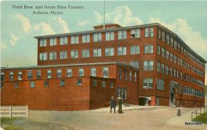 AUBURN, MAINE Field Bros & Gross Shoe Factory postcard TARR CO postcard 6017