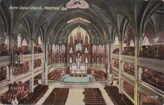 Canada Montreal Interior Notre Dame Church