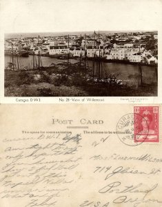 curacao, D.W.I., WILLEMSTAD, Partial View (1936) Capriles No 28 RPPC Postcard