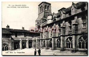 Old Postcard La Chaise Dieu The Cloisters Exterior View