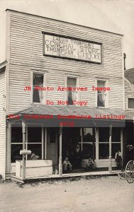 NY, Thompson City, New York, RPPC, Calvin Thompson's General Store