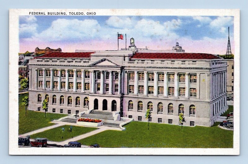 Federal Building Toledo Ohio OH UNP WB Postcard O1
