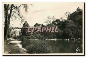 CARTE Postale Old Paris and its wonders Gardens Buttes Chaumont