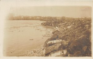 J25/ Fort Pierre South Dakota Postcard RPPC c1910 Flood Disaster Scene 187