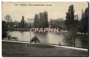 Old Postcard Paris Montsouris Park Lake