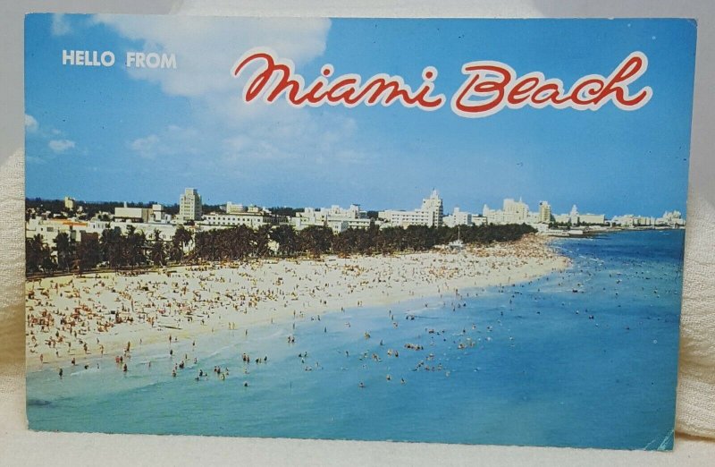 South Beach Miami Beach Florida Vintage Postcard