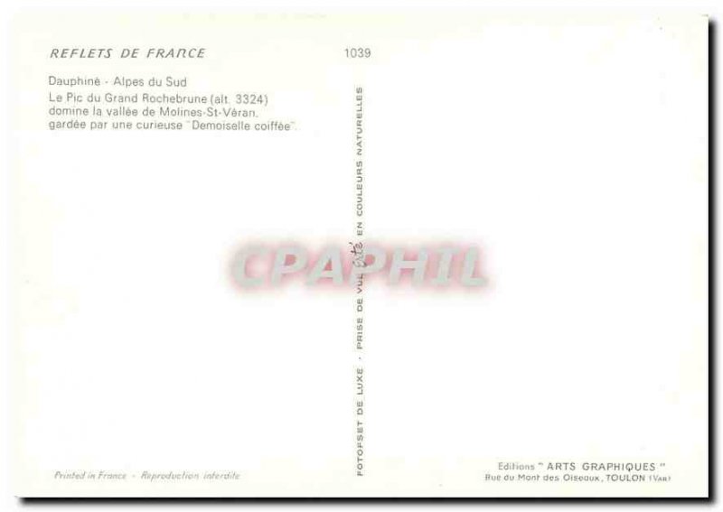 Modern Postcard Dauphine Southern Alps Peak of the Grand Rochebrune