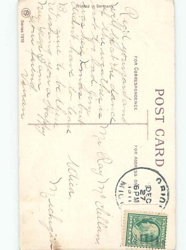 Divided-Back NEW YEAR SCENE Great Postcard AA1966