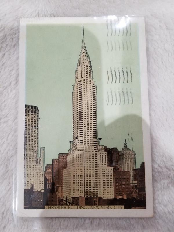 Antique Postcard, Chrysler Building, New York City