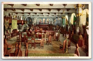 CA~Glenwood Mission Inn~Cloister Music Room~Flags~c1910 Detroit Pub Co Postcard