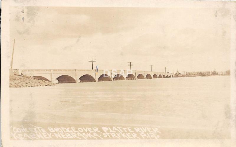 C95/ Kearney Nebraska Ne Real Photo RPPC Postcard c20s Platte River Bridge 2 