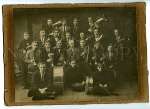 3075964 Russian BRASS-BAND vintage REAL PHOTO 1920s