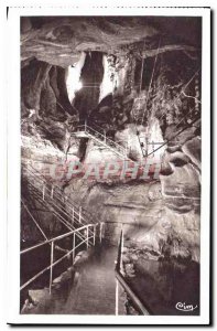 Postcard Ancient Caves of Baume Gentlemen Hall Renaud and Montee 18 meters