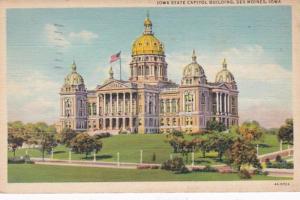 Iowa Des Moines State Capitol Building 1941 Curteich