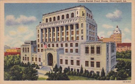 Louisiana Shreveport Caddo Parish Court House 1949