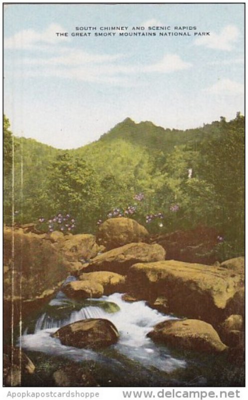 South Chimney And Scenic Rapids The Great Smoky Mountains National Park 1952