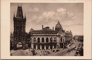 Czech Republic Prague Powder Tower and Houser of Representation Postcard C095