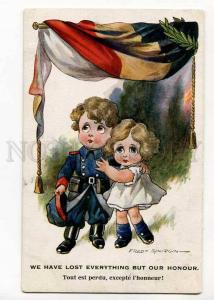 264833 WWI PROPAGANDA Belgium FLAG by SPURGIN Vintage PC