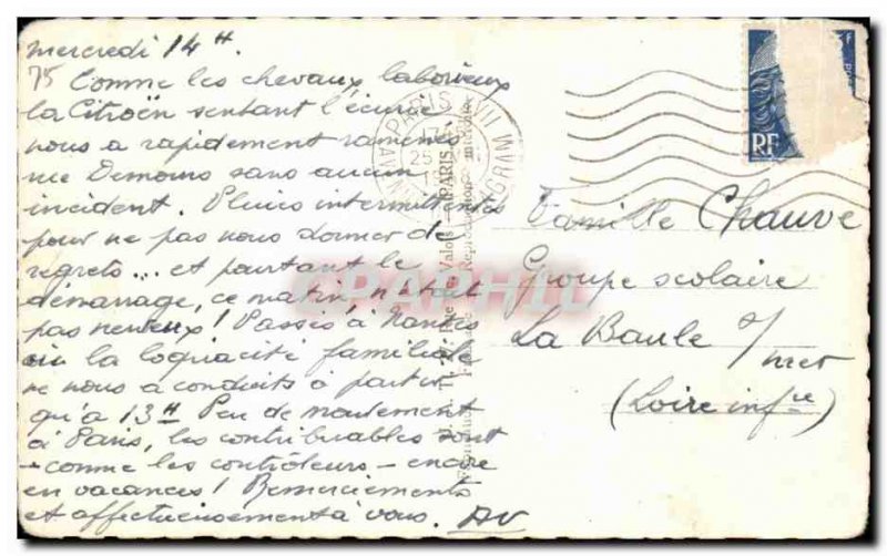 Old Postcard Paris Panorama On the Cite